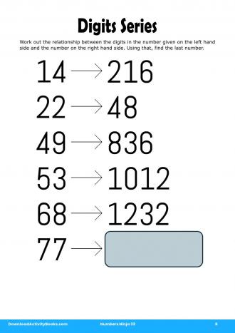 Digits Series in Numbers Ninja 33