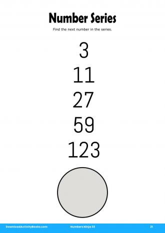 Number Series in Numbers Ninja 33