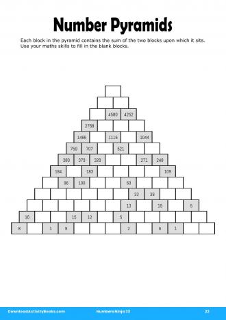 Number Pyramids in Numbers Ninja 33