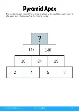 Pyramid Apex in Numbers Ninja 33