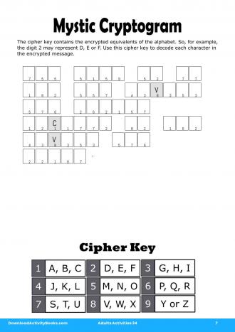Mystic Cryptogram in Adults Activities 34