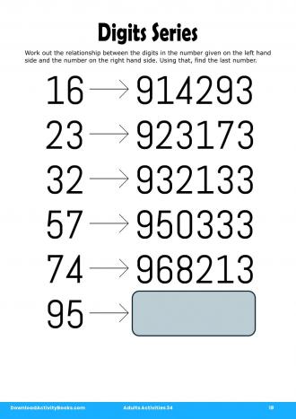 Digits Series #18 in Adults Activities 34