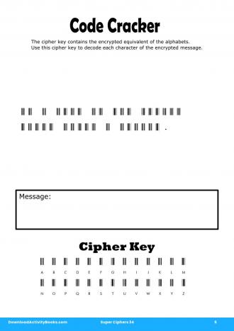 Code Cracker #5 in Super Ciphers 34