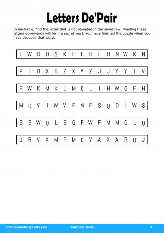 Letters De'Pair in Super Ciphers 34