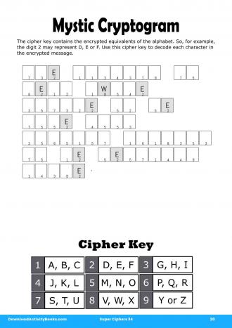 Mystic Cryptogram #20 in Super Ciphers 34