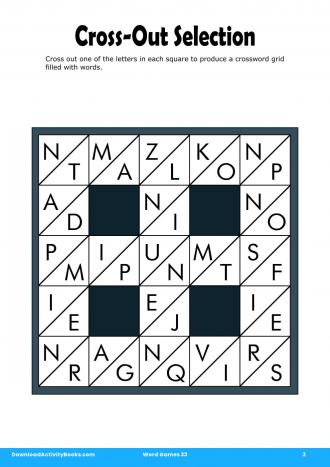 Cross-Out Selection in Word Games 33