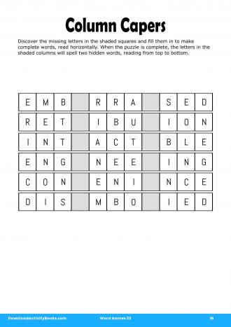 Column Capers in Word Games 33