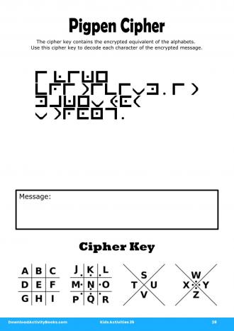 Pigpen Cipher in Kids Activities 35