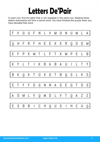 Letters De'Pair #3 in Super Ciphers 35