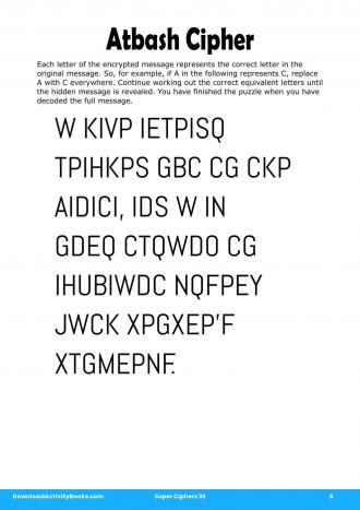 Atbash Cipher #6 in Super Ciphers 35