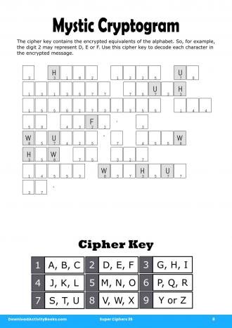 Mystic Cryptogram #8 in Super Ciphers 35