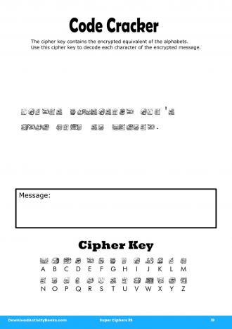 Code Cracker in Super Ciphers 35