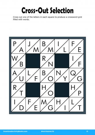 Cross-Out Selection in Word Games 34