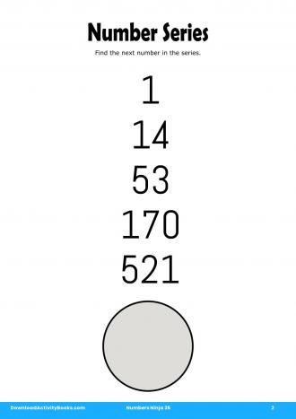 Number Series in Numbers Ninja 35
