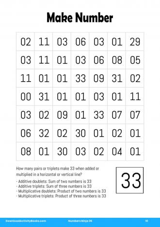 Make Number in Numbers Ninja 35