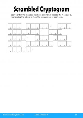 Scrambled Cryptogram #24 in Adults Activities 36
