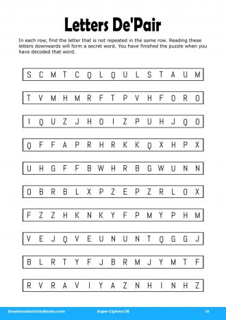 Letters De'Pair in Super Ciphers 36