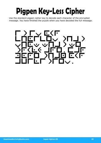 Pigpen Cipher in Super Ciphers 36