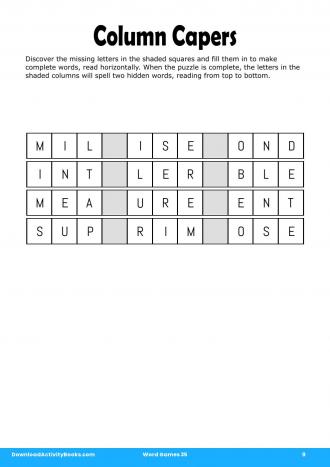 Column Capers in Word Games 35