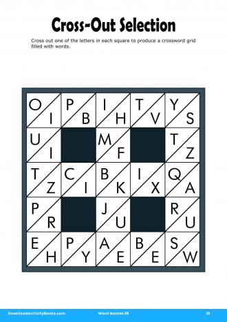 Cross-Out Selection in Word Games 35