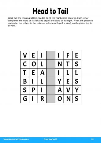 Head to Tail in Word Games 35