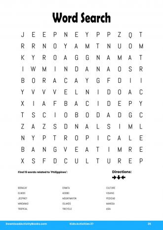 Word Search #25 in Kids Activities 37