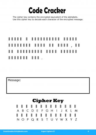 Code Cracker in Super Ciphers 37