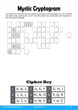 Mystic Cryptogram #20 in Super Ciphers 37