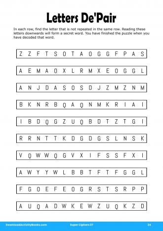 Letters De'Pair #24 in Super Ciphers 37