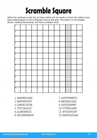 Scramble Square #19 in Word Games 36