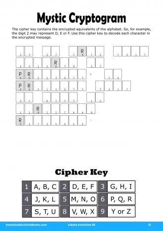 Mystic Cryptogram #12 in Adults Activities 38