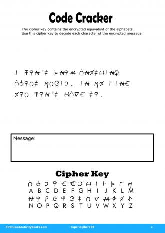 Code Cracker in Super Ciphers 38