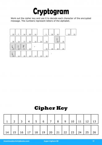 Cryptogram #17 in Super Ciphers 38