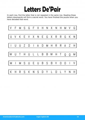 Letters De'Pair in Super Ciphers 38