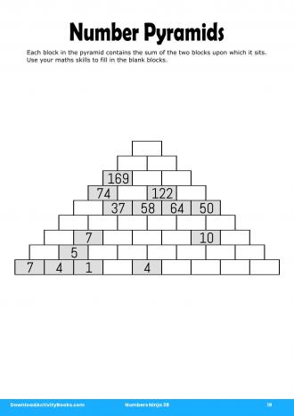 Number Pyramids #19 in Numbers Ninja 38