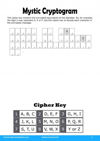 Mystic Cryptogram in Adults Activities 39