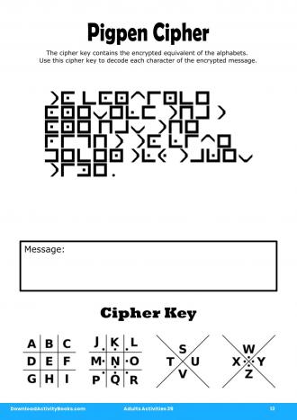 Pigpen Cipher in Adults Activities 39