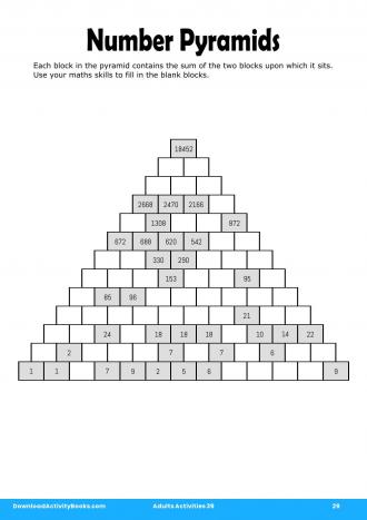 Number Pyramids in Adults Activities 39