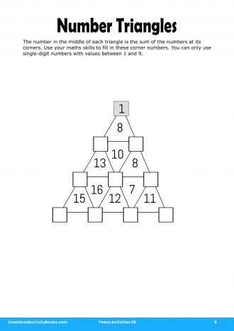 Number Triangles #9 in Teens Activities 39