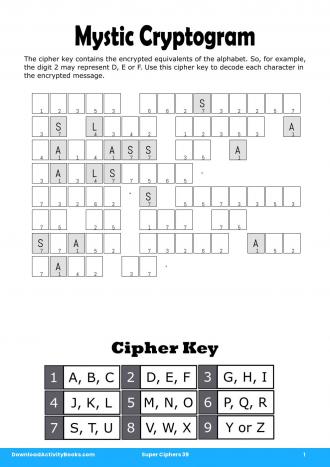 Mystic Cryptogram #1 in Super Ciphers 39