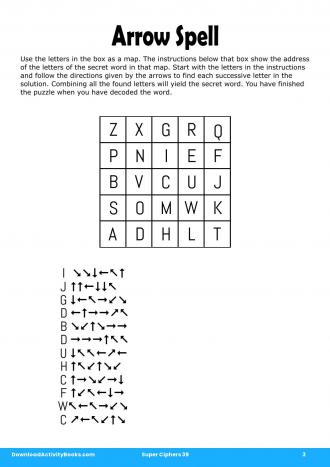 Arrow Spell in Super Ciphers 39