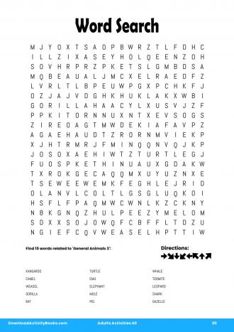 Word Search #30 in Adults Activities 40