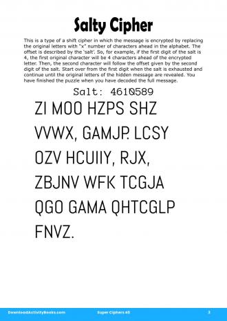 Salty Cipher in Super Ciphers 40