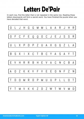 Letters De'Pair #24 in Super Ciphers 40