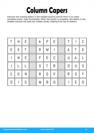 Column Capers in Word Games 39