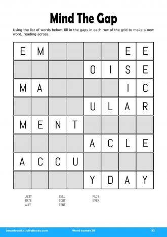 Mind The Gap in Word Games 39