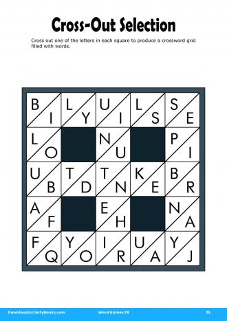 Cross-Out Selection in Word Games 39