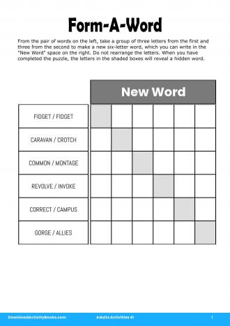 Form-A-Word #1 in Adults Activities 41