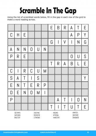Scramble In The Gap in Adults Activities 41