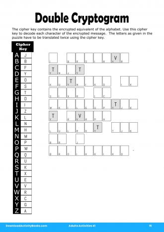 Double Cryptogram #15 in Adults Activities 41